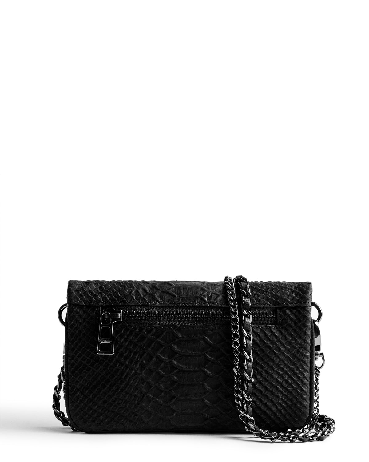 Pochette Rock Nano Savage en cuir - Noir