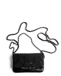 Pochette Rock Nano Savage en cuir - Noir