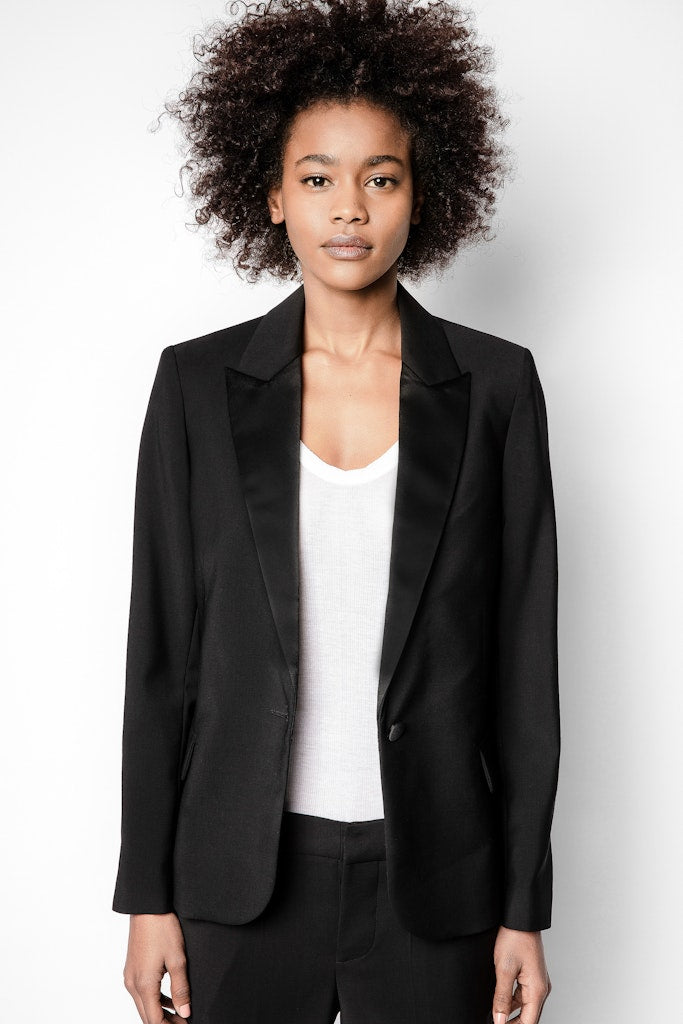 Veste Victor Smok en laine - Noir