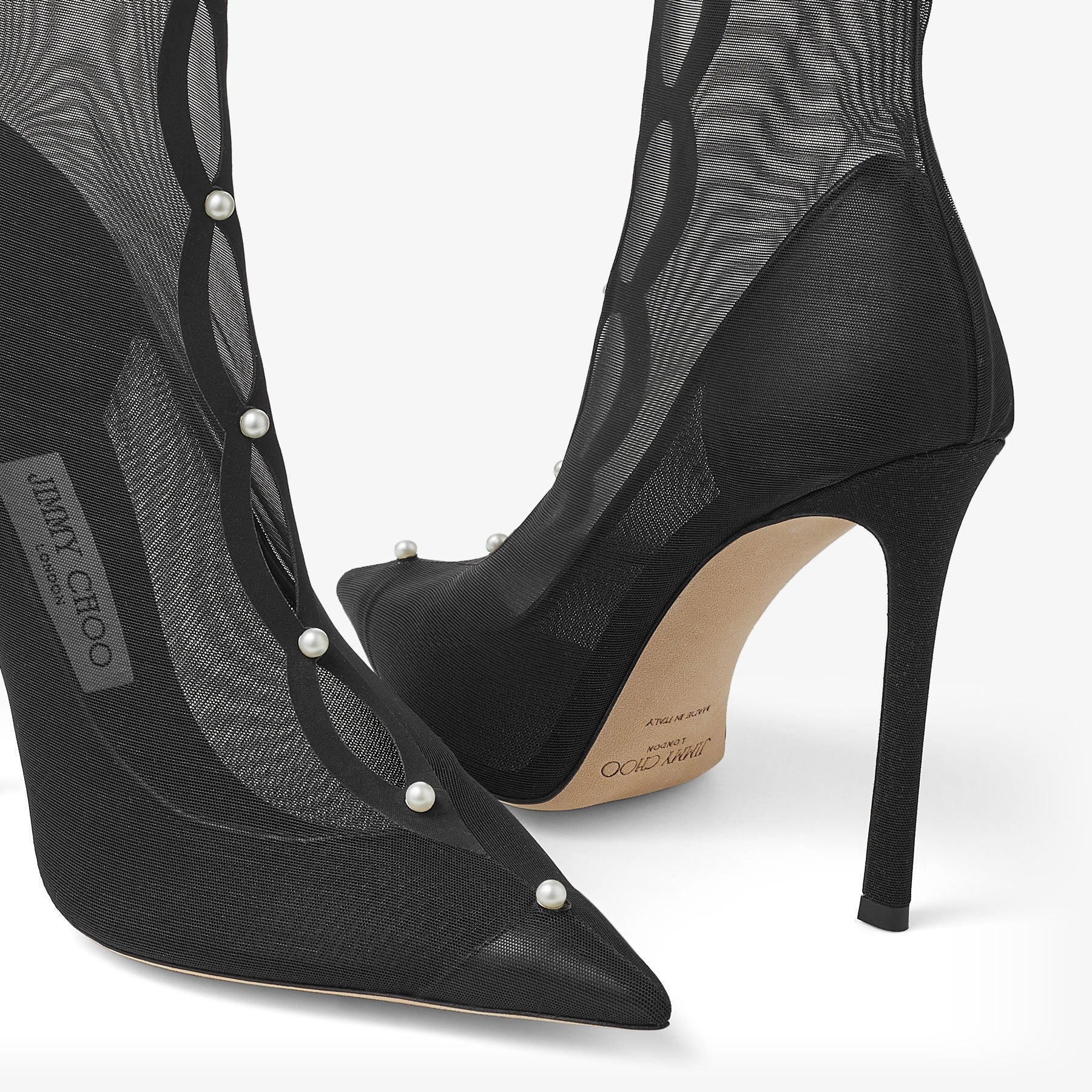 Bottes Psyche 110 à perles - Black & White