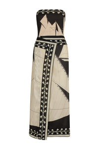 Black / Sailboats Pontoon Afternoon Dress