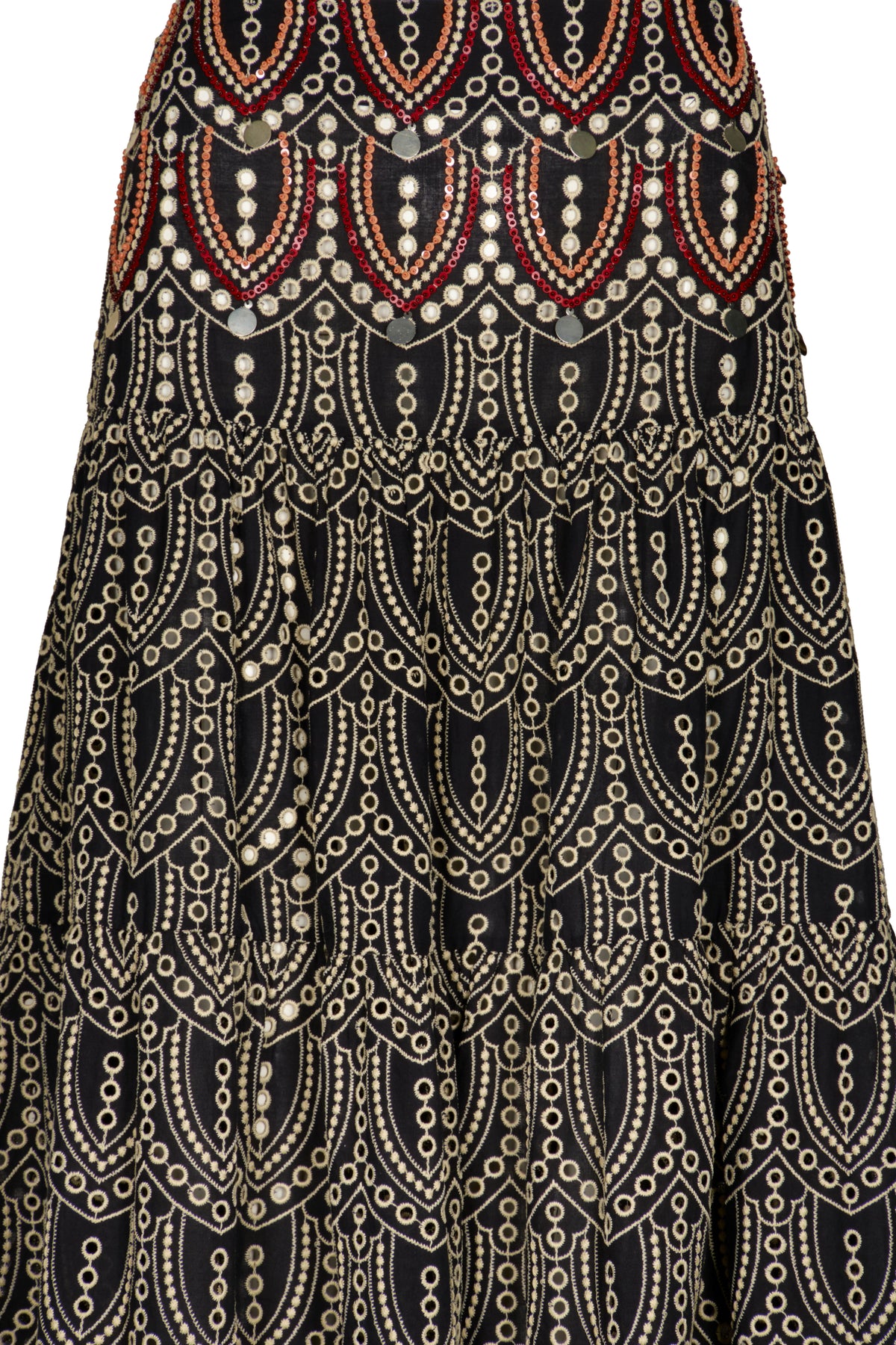 Black / Palm Rhythm Skirt
