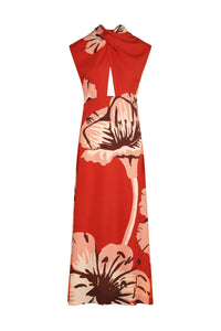 Red / Al Son De Las Astromelias Dress