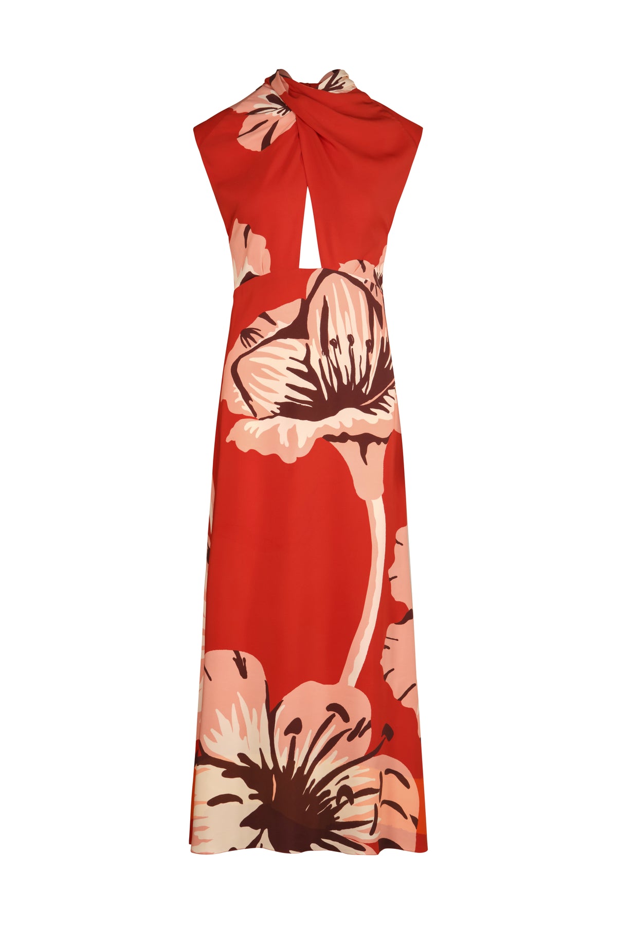 Red / Al Son De Las Astromelias Dress