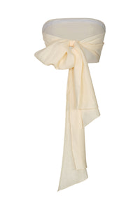 Top Cassia en soie - Blanc