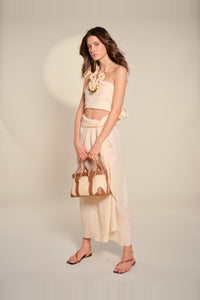 Top Cassia en soie - Blanc