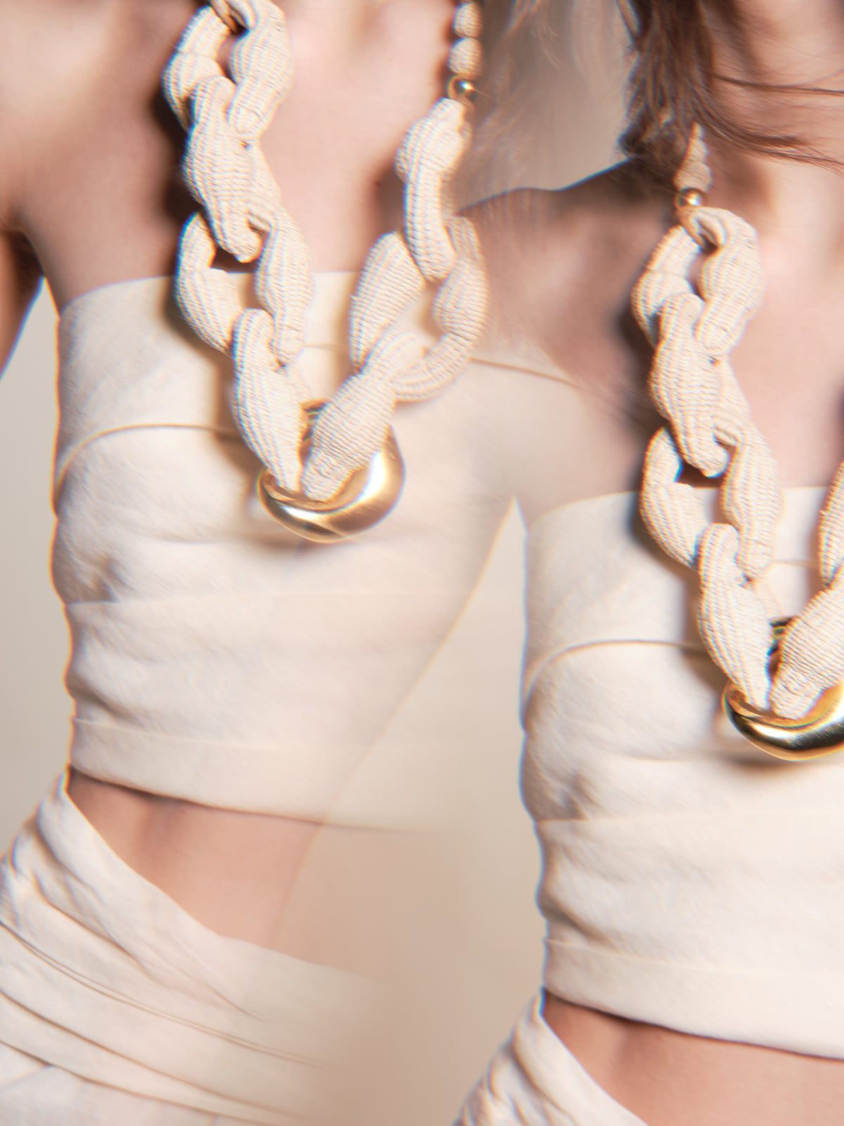 Top Cassia en soie - Blanc