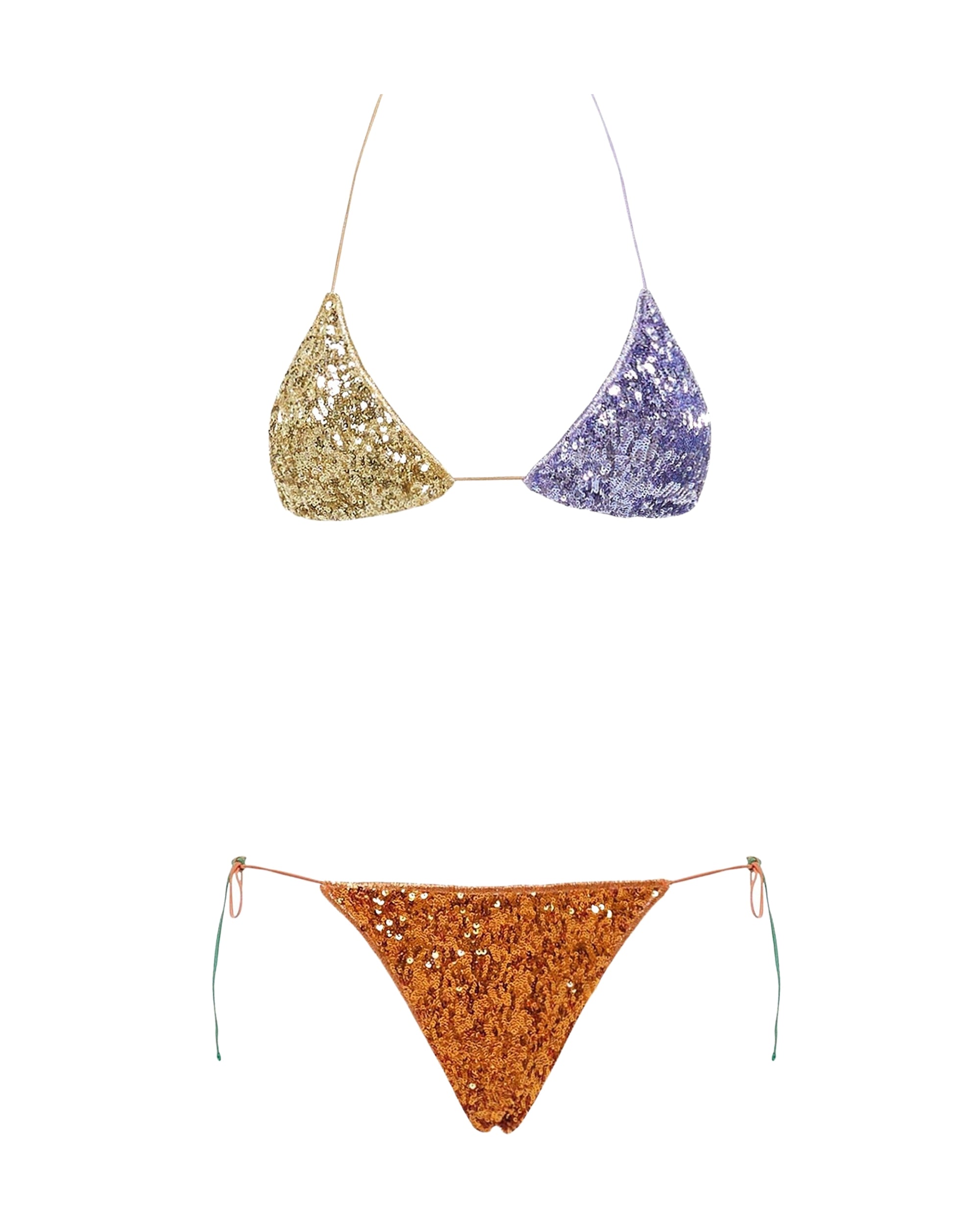 Maillot deux pièces à cordon - Multicolor