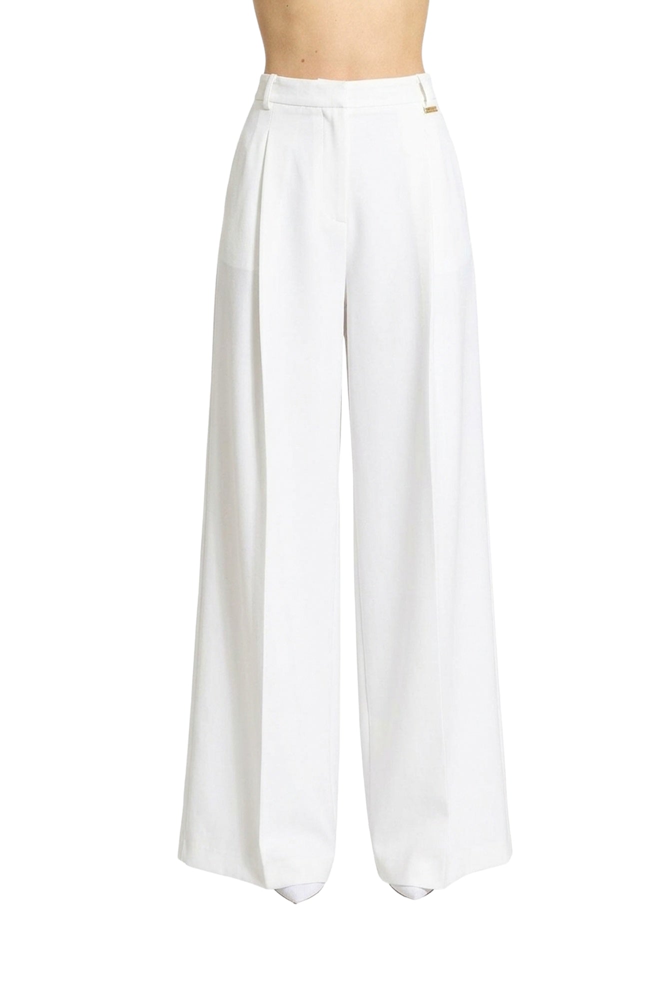 Pantalon large plissé - White Allyssum