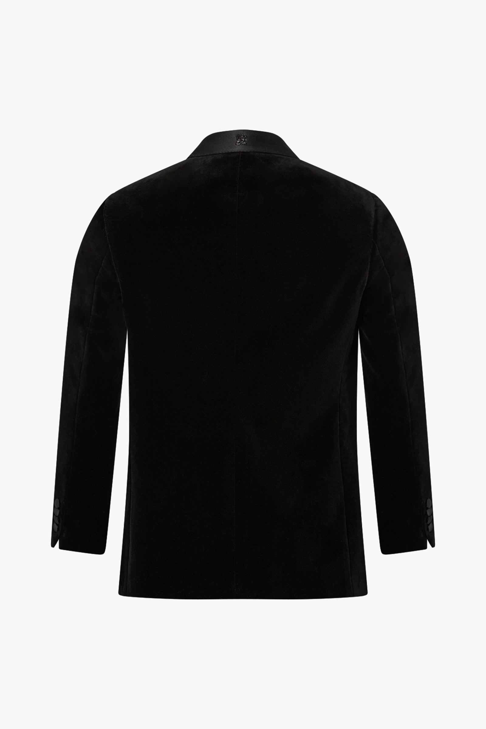 Veste de smoking à revers en satin - Noir