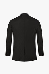Costume tissé en laine et soie - Noir