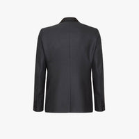 Costume à motif géométrique en laine - Gris & Noir