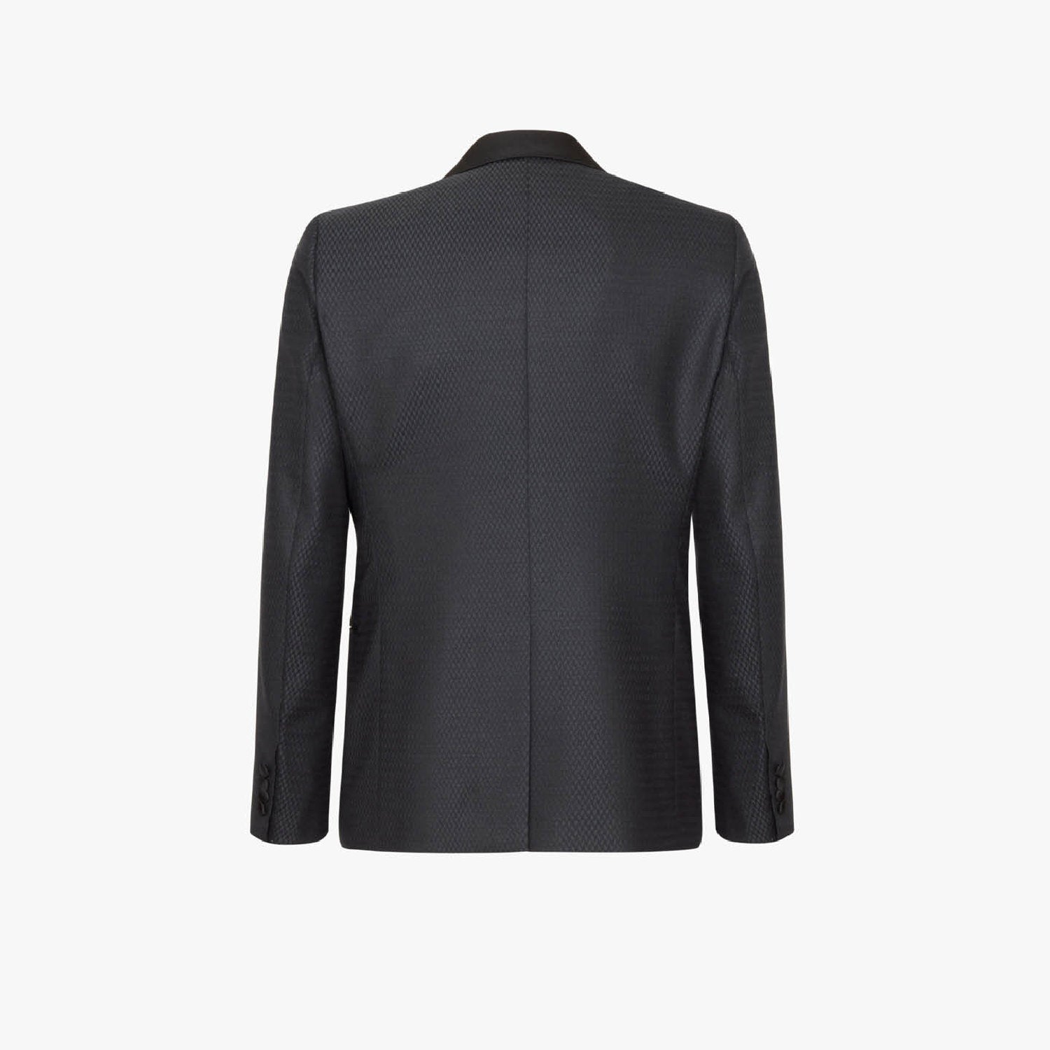 Costume à motif géométrique en laine - Gris & Noir