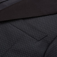Costume à motif géométrique en laine - Gris & Noir