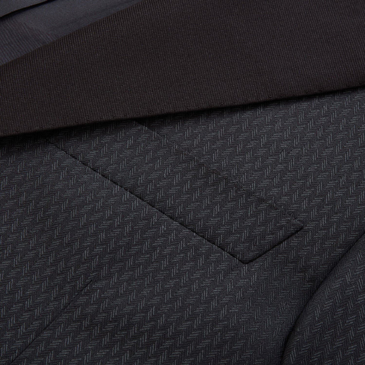 Costume à motif géométrique en laine - Gris & Noir