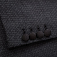 Costume à motif géométrique en laine - Gris & Noir