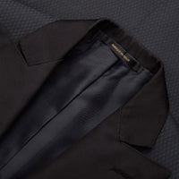 Costume à motif géométrique en laine - Gris & Noir