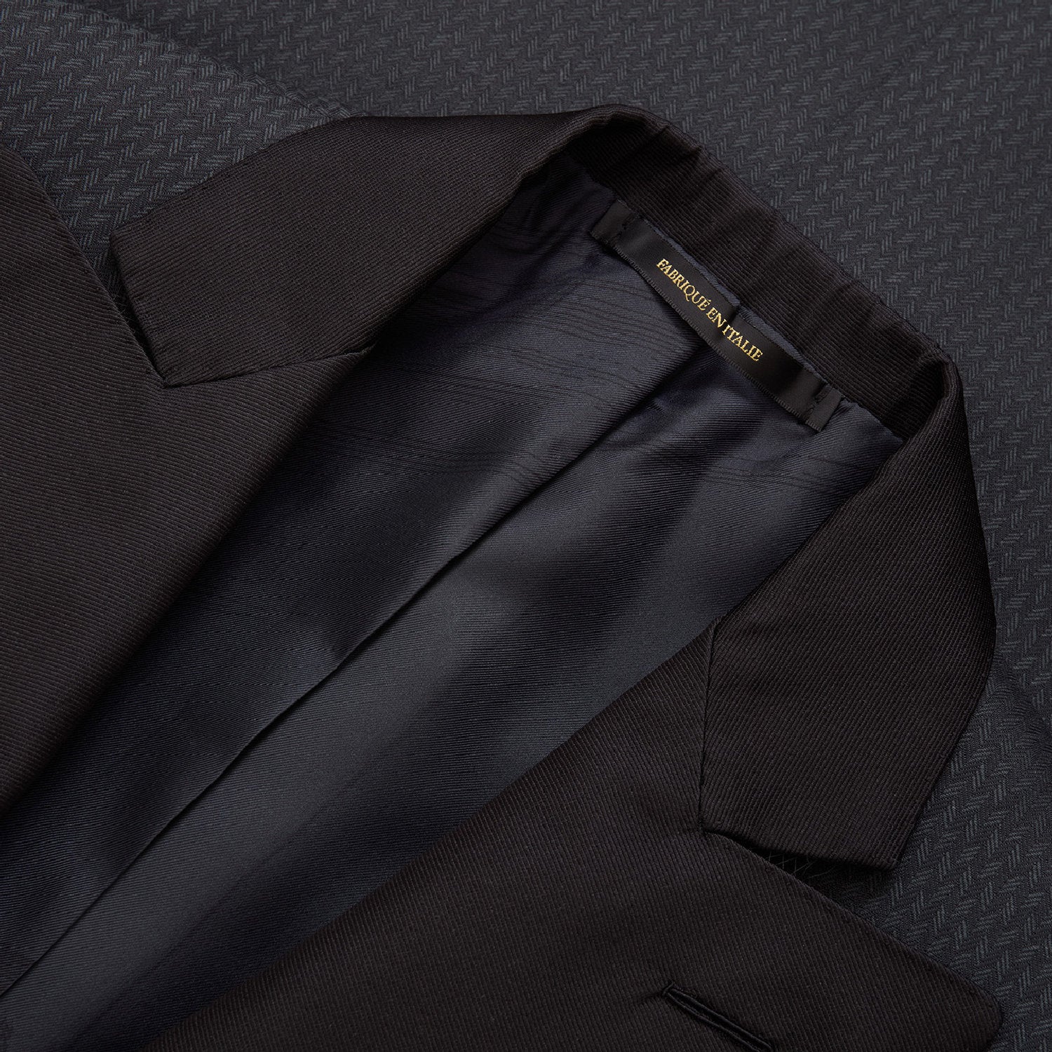 Costume à motif géométrique en laine - Gris & Noir