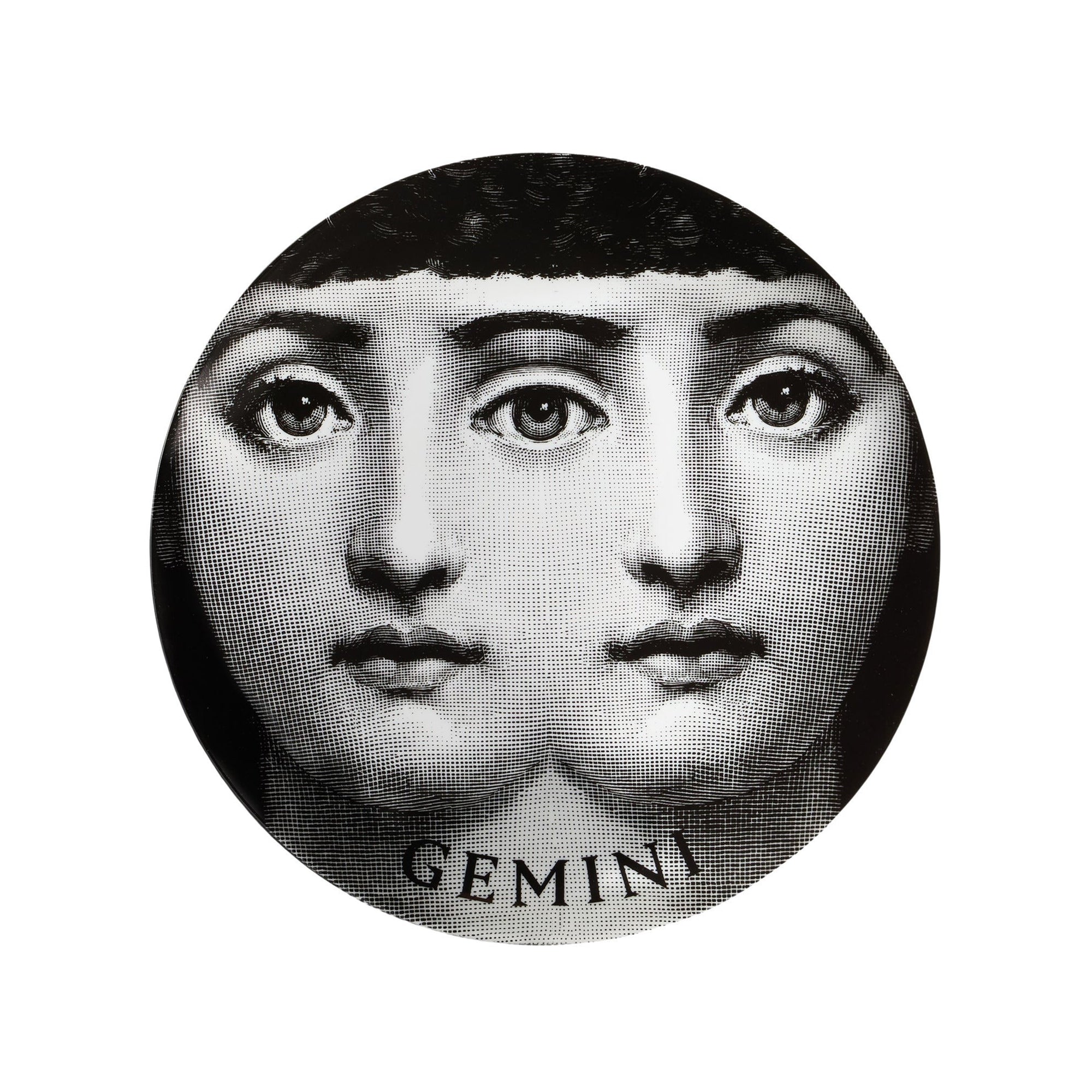 Tema e Variazioni n.350 porcelain plate - Black & White
