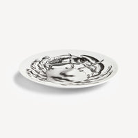 Tema e Variazioni n.351 porcelain plate - Black & White