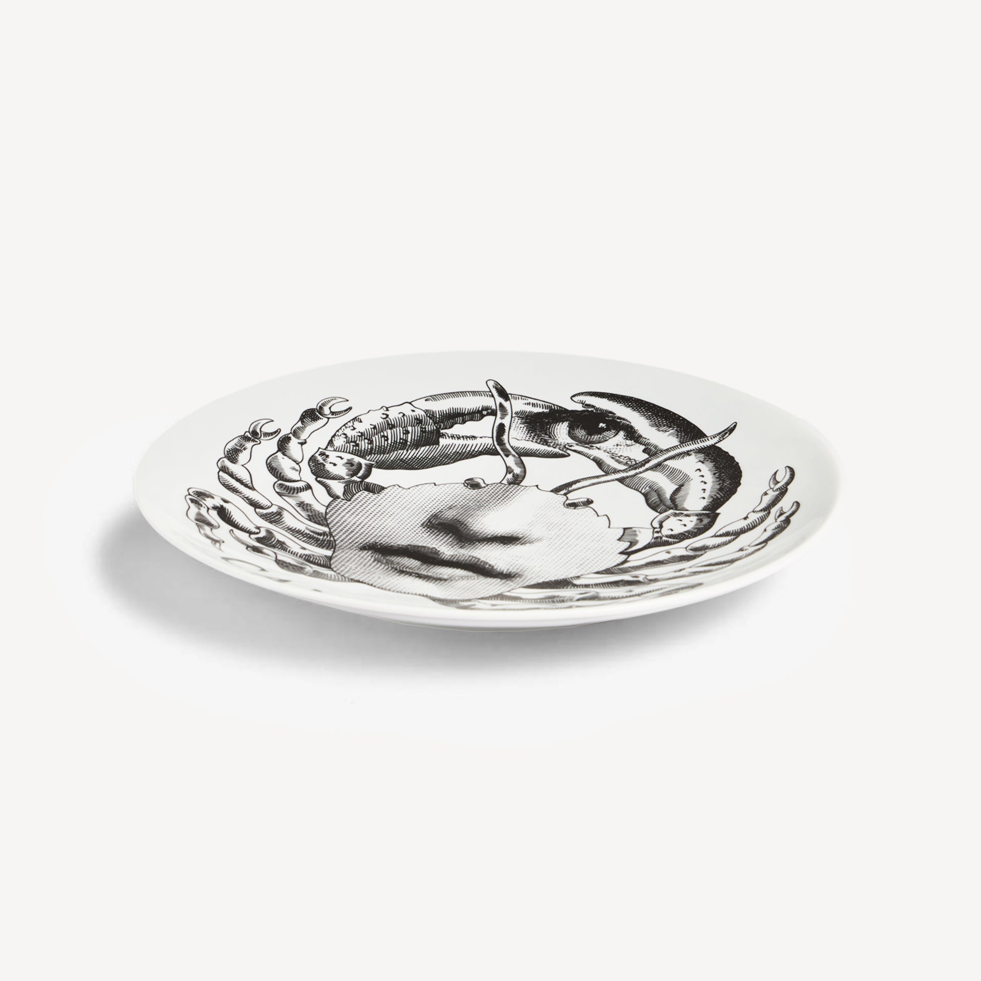 Tema e Variazioni n.351 porcelain plate - Black & White