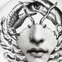 Tema e Variazioni n.351 porcelain plate - Black & White