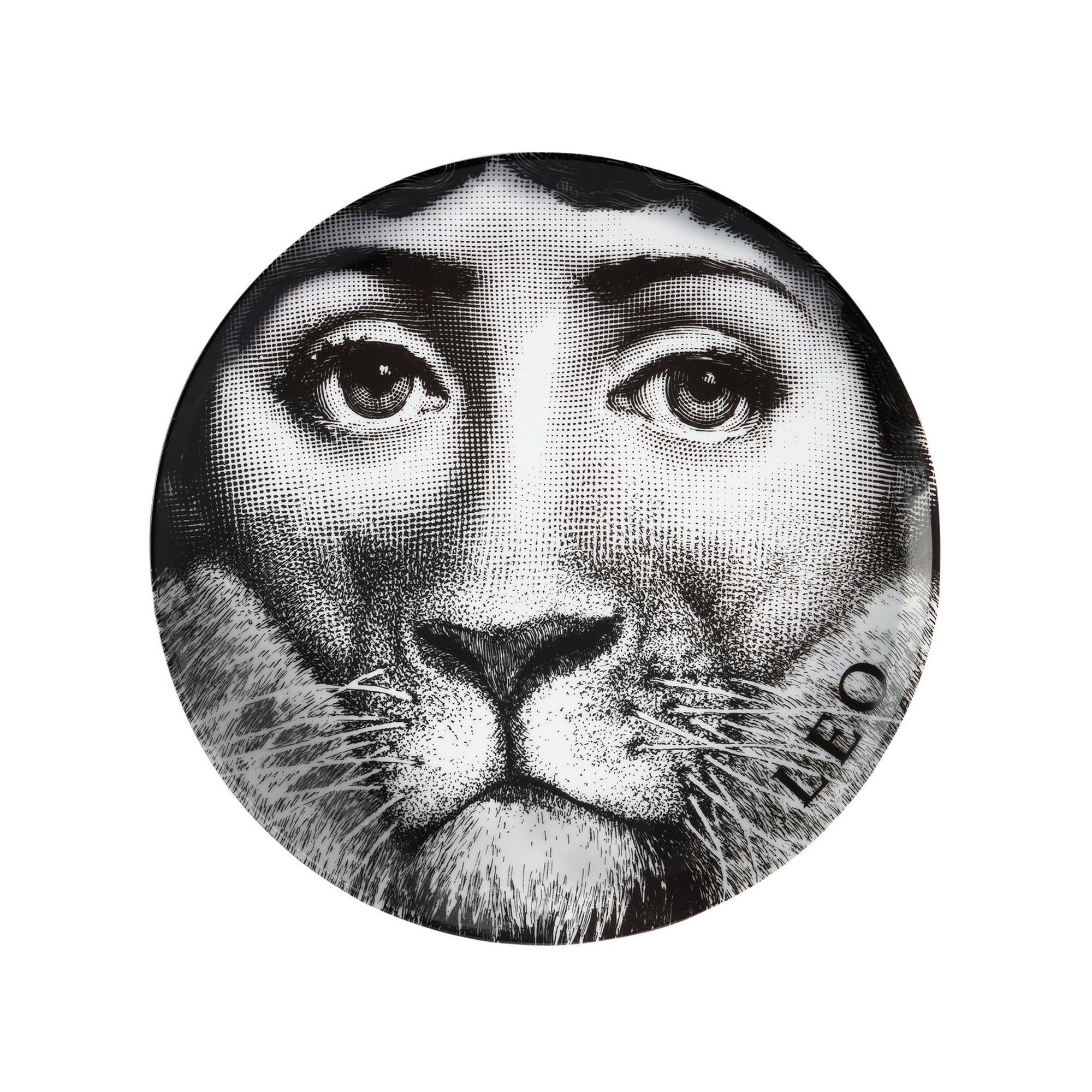Tema e Variazioni n.352 porcelain plate - Black & White