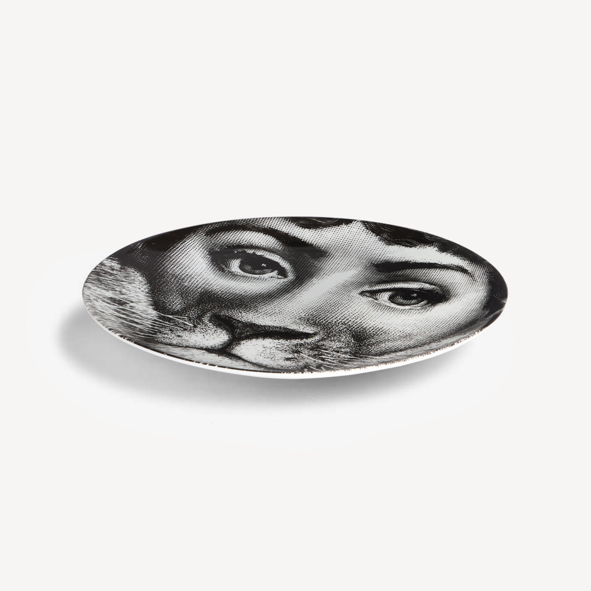 Tema e Variazioni n.352 porcelain plate - Black & White