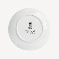 Tema e Variazioni n.352 porcelain plate - Black & White