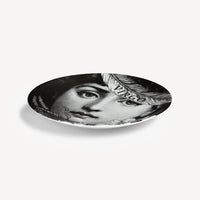 Tema e Variazioni n.353 porcelain plate - Black & White