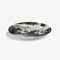 Tema e Variazioni n.354 porcelain plate - Black & White