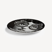 Tema e Variazioni n.357 porcelain plate - Black & White