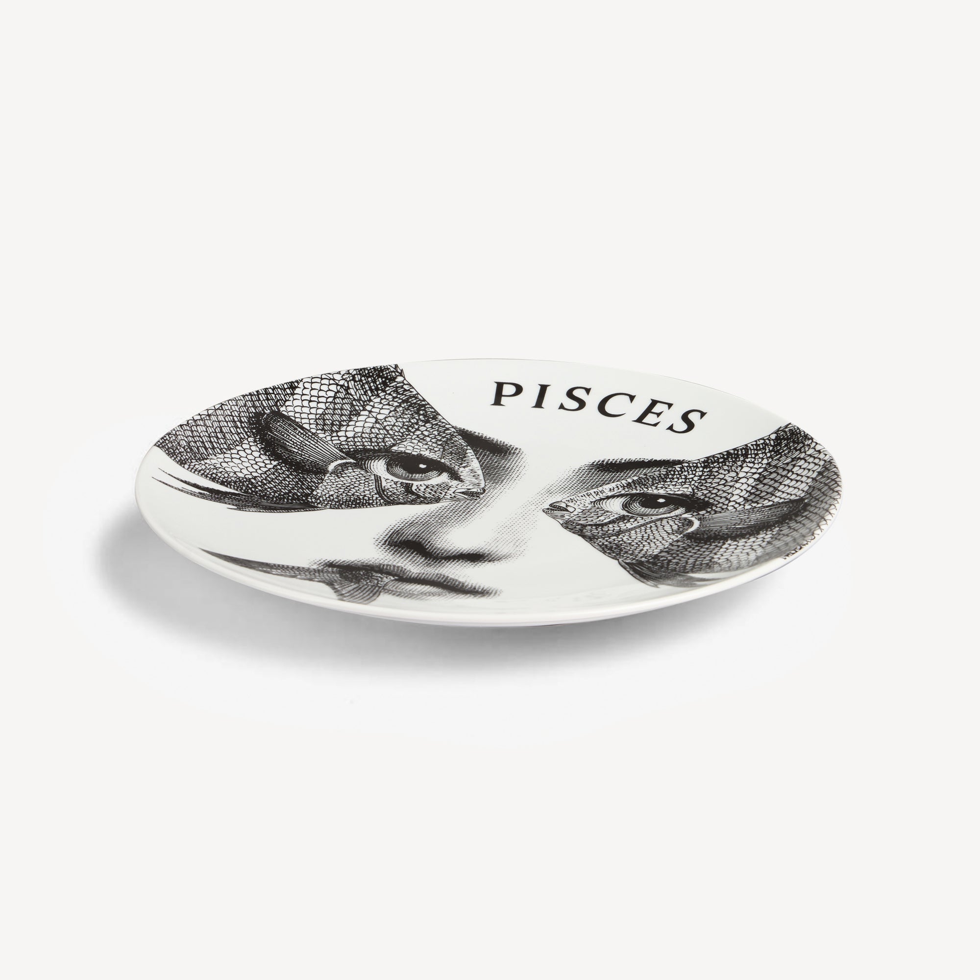 Tema e Variazioni n.359 porcelain plate - Black & White