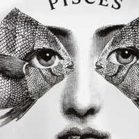 Tema e Variazioni n.359 porcelain plate - Black & White