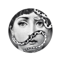 Tema e Variazioni n.383 porcelain plate - Black & White