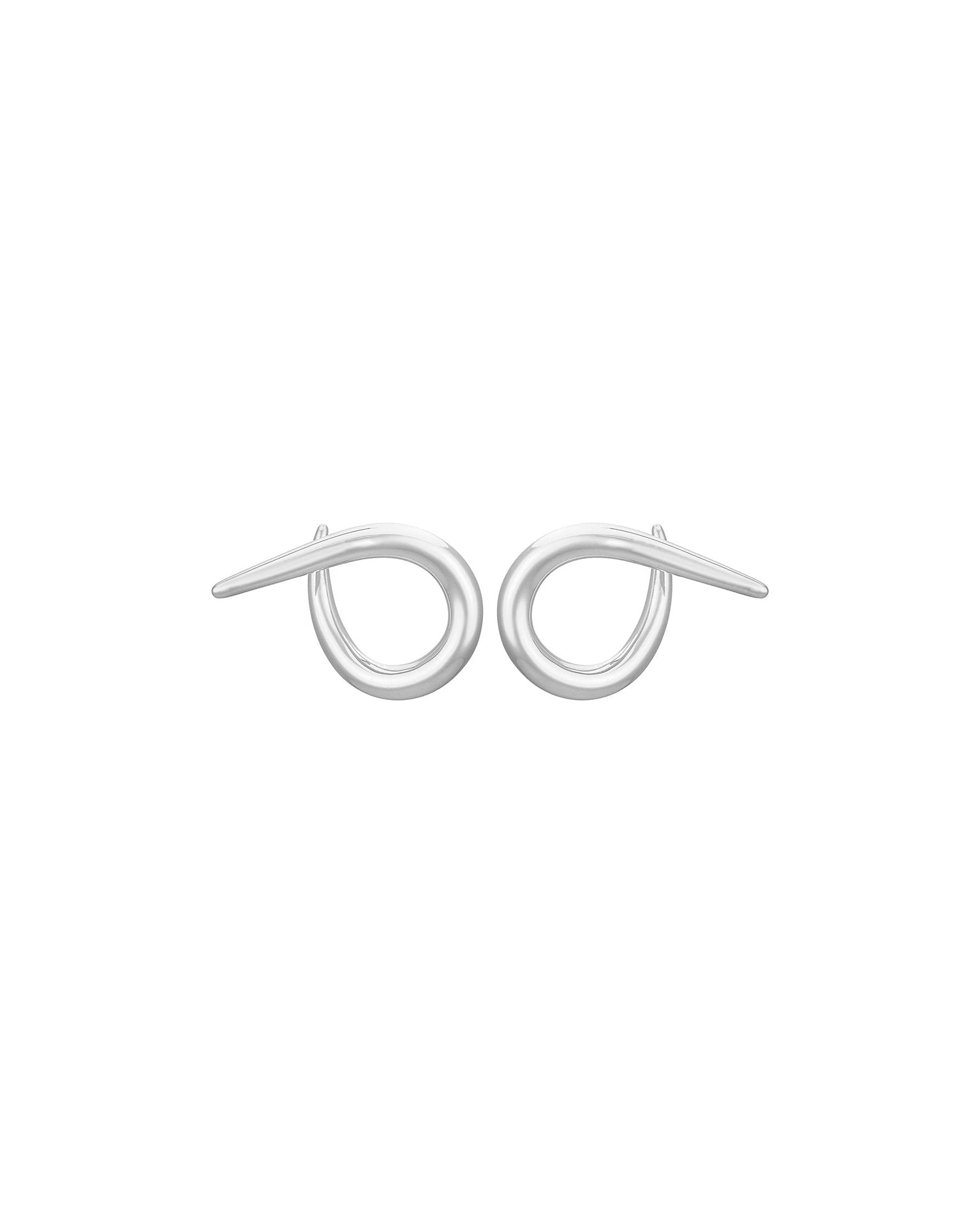 Boucles d'oreilles Punk Hoop en argent - Argent