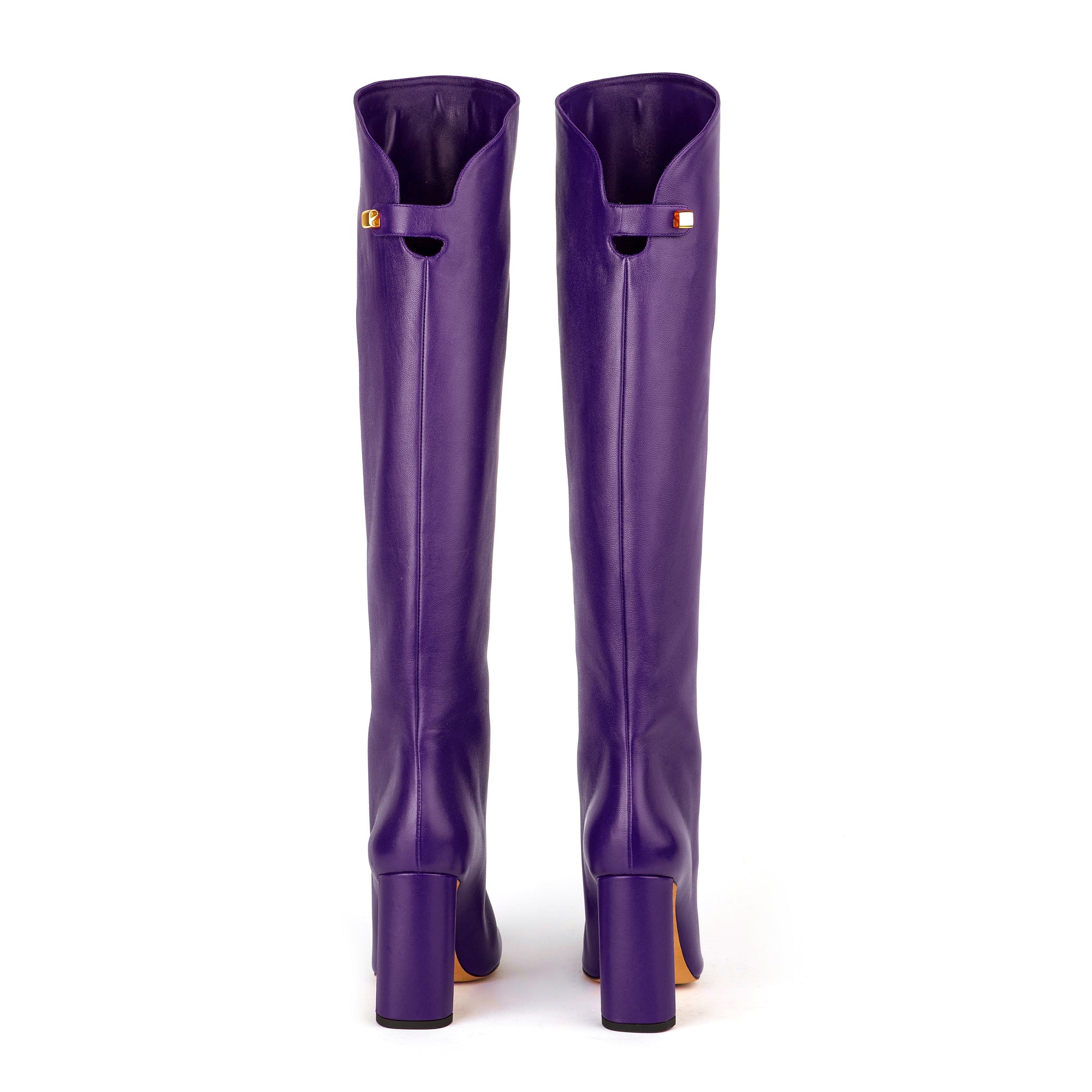 4qty DÉJÀ VU 420€ / Bottes Adriana 90 en cuir - Purple