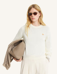 Baby Fox Merino Regular Jumper - Pure Ecru