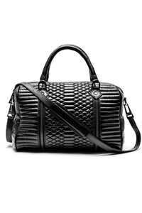 Sac Sunny Medium matelassé en cuir - Noir