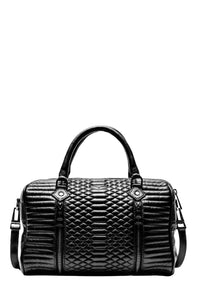 Sac Sunny Medium matelassé en cuir - Noir
