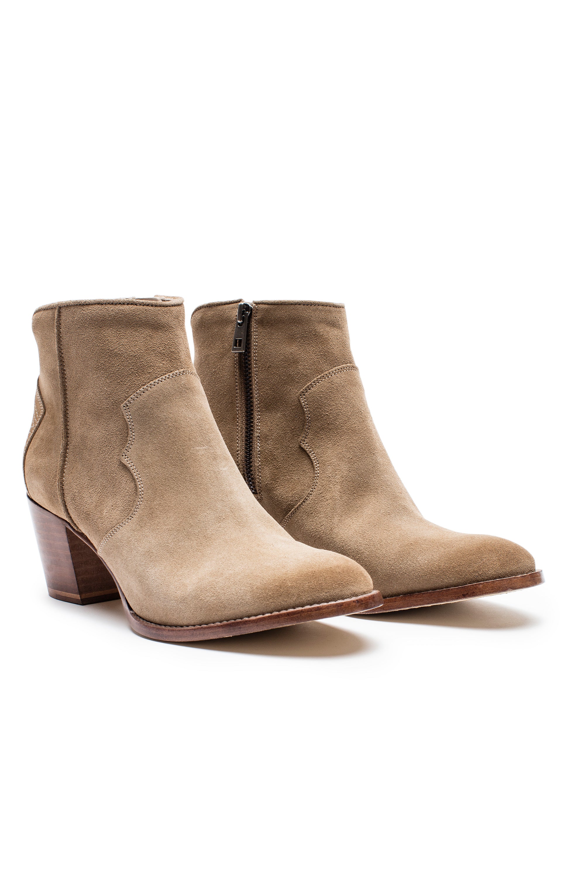 Molly Suede leather ankle boots - Taupe