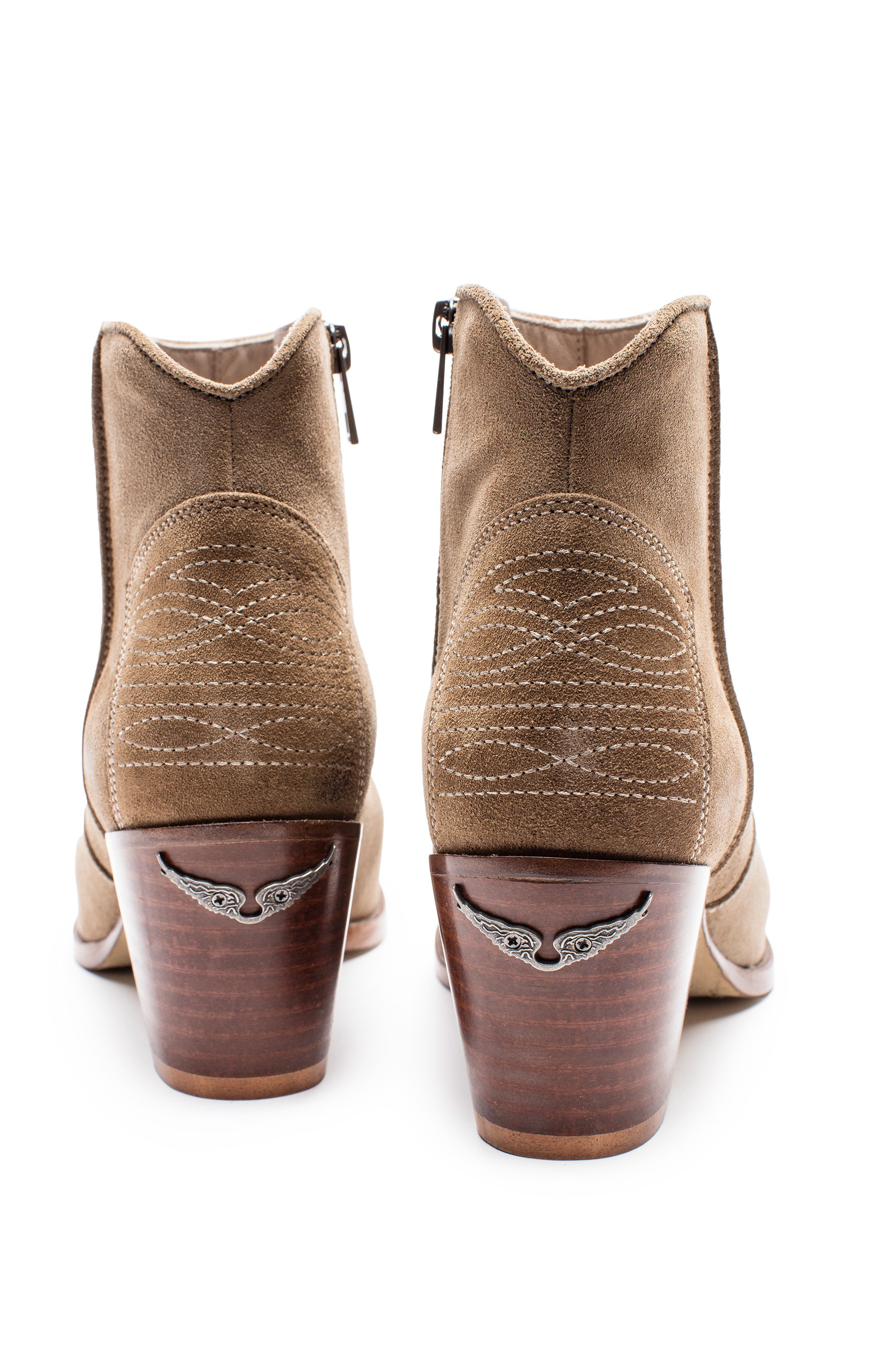 Molly Suede leather ankle boots - Taupe