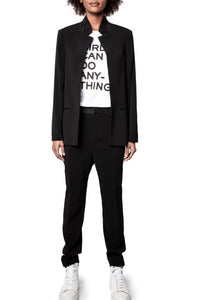 ZHORS LIGNE NOIR VOLLY CREPE VESTE PERMANENT