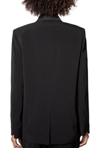 ZHORS LIGNE NOIR VOLLY CREPE VESTE PERMANENT