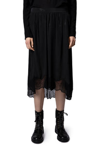 Jupe Joslin Jac Guitar en soie - Noir