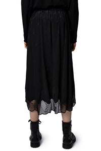 Jupe Joslin Jac Guitar en soie - Noir