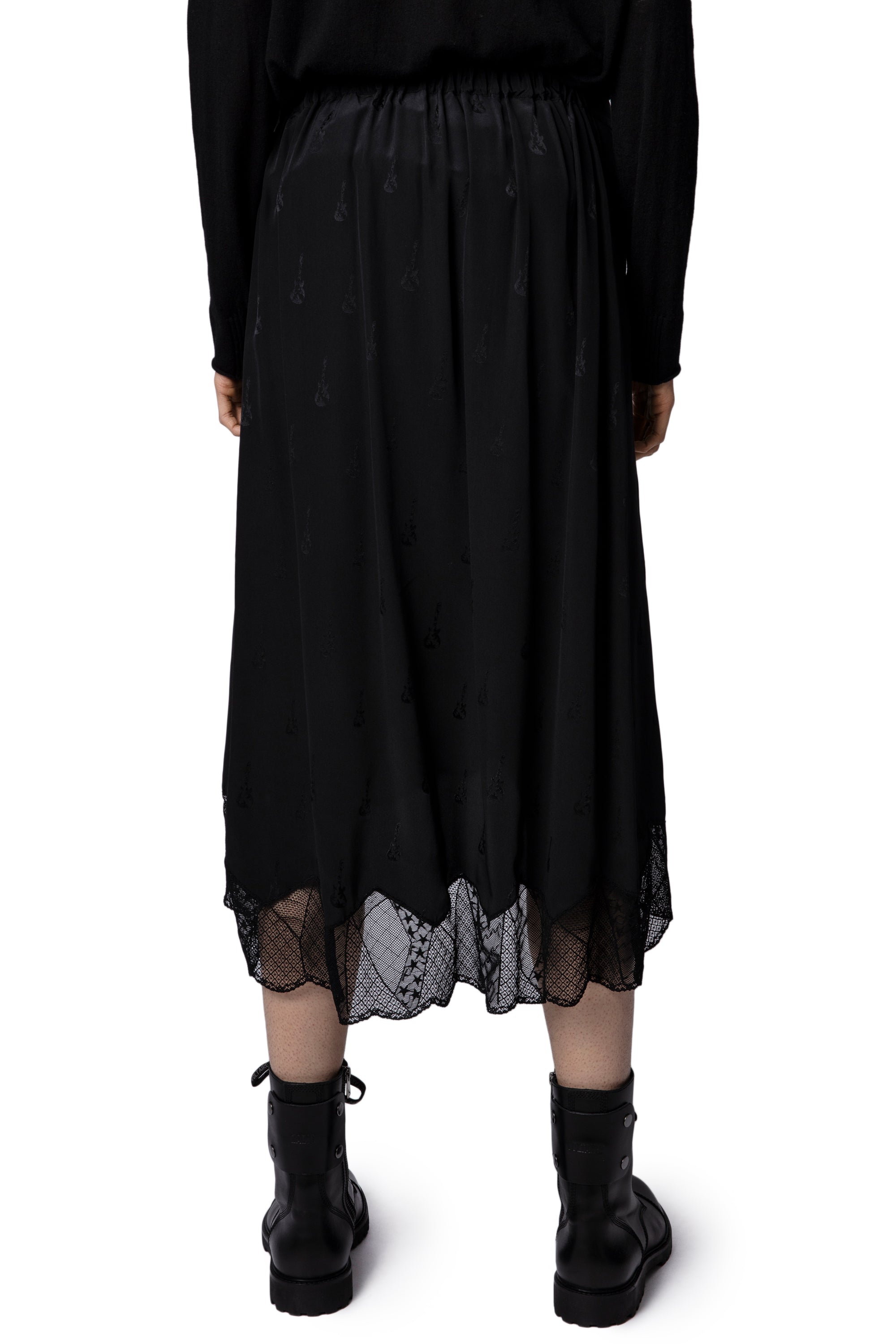 Jupe Joslin Jac Guitar en soie - Noir