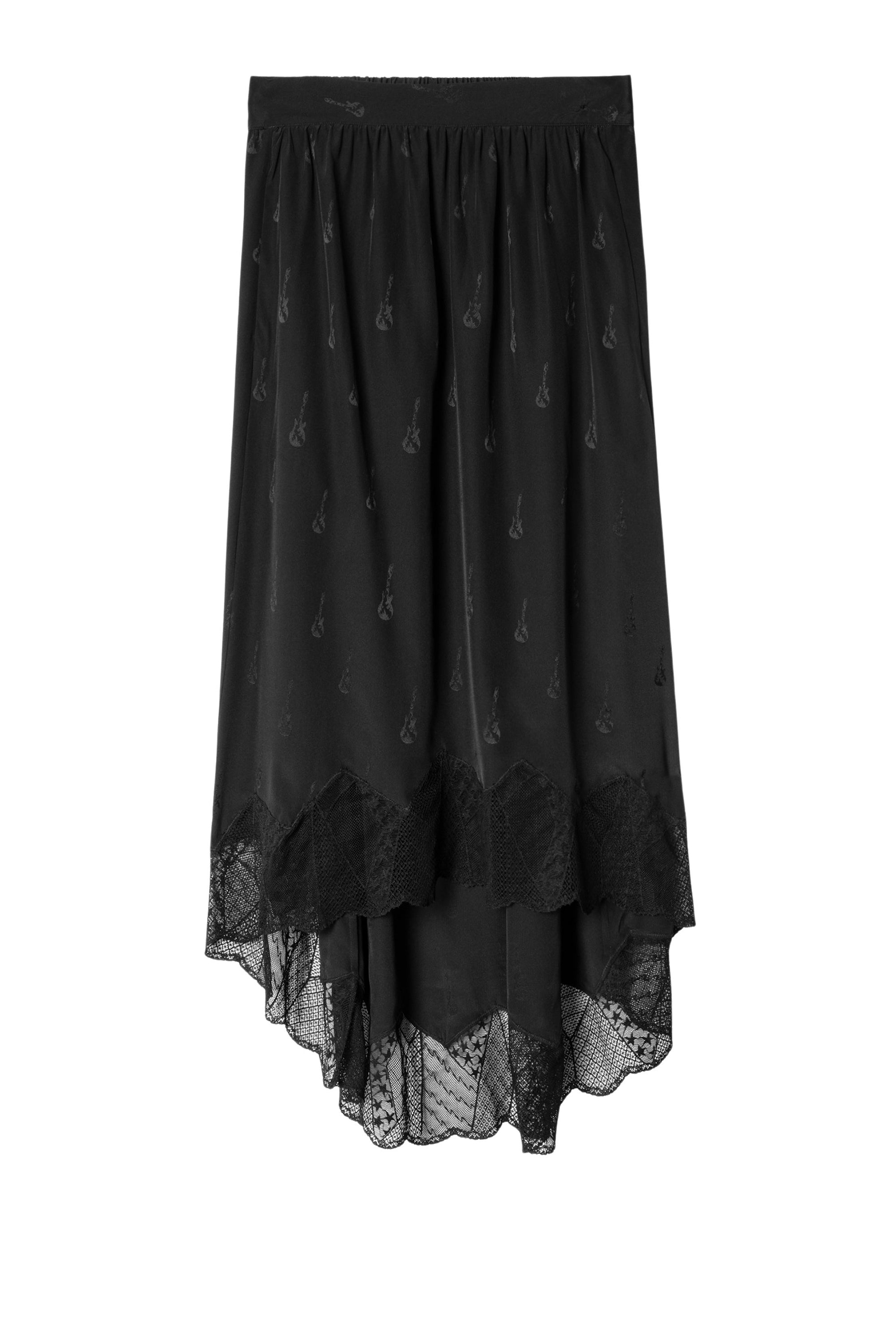 Jupe Joslin Jac Guitar en soie - Noir