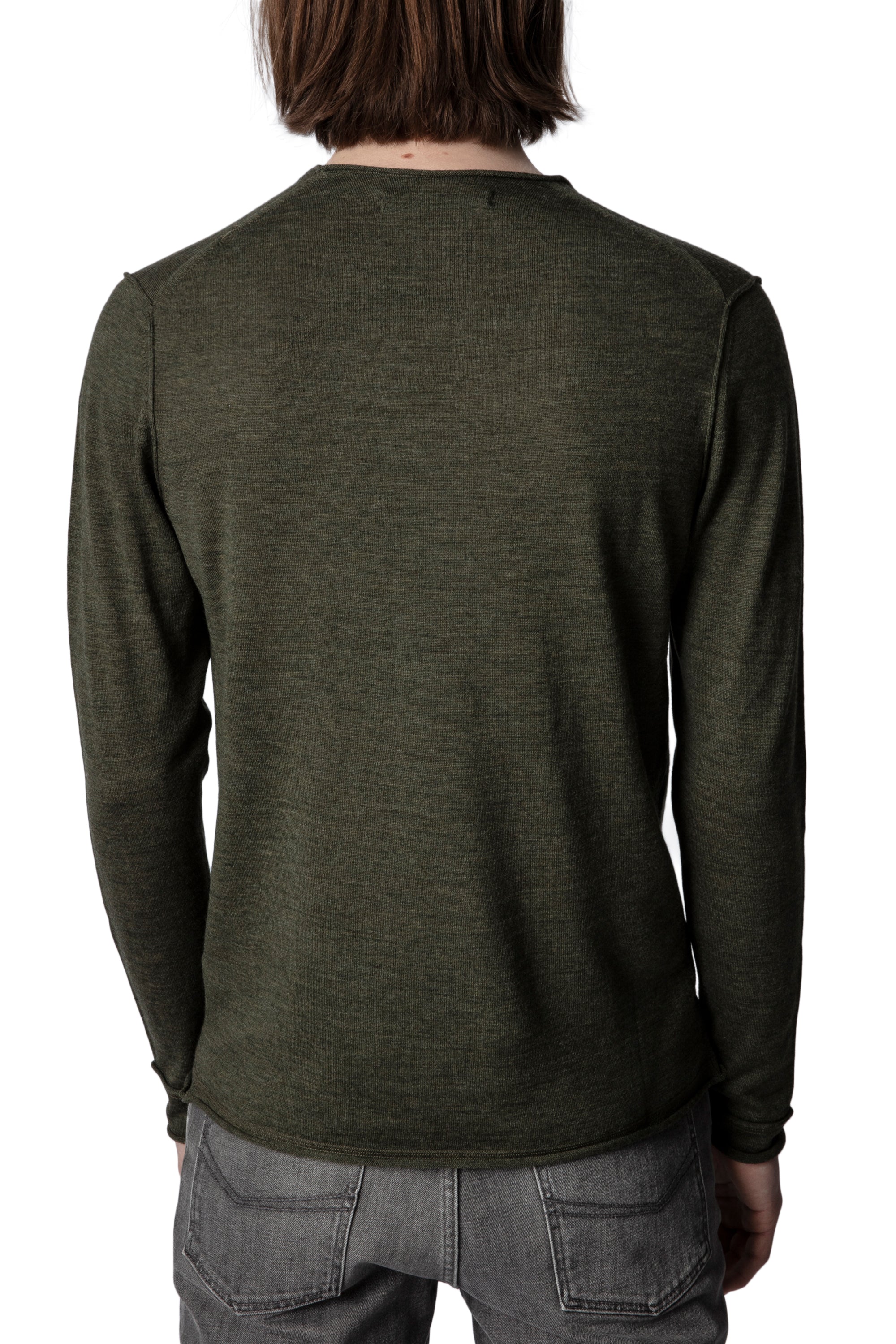 Pull Monastir en laine mérinos - Kaki