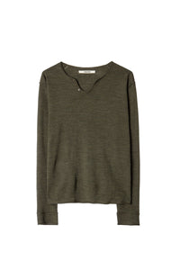 Pull Monastir en laine mérinos - Kaki